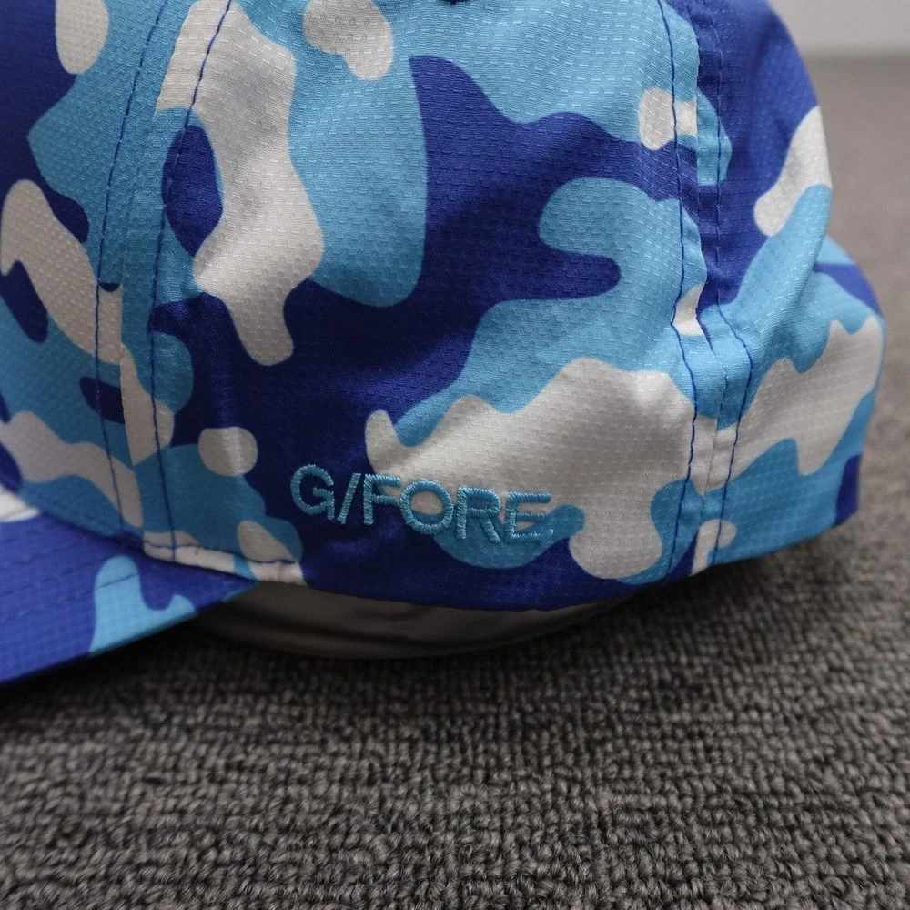G/FORE Hat Cap Snap Back Mens One Size Blue Camo Golf Logo Polyester Baseball